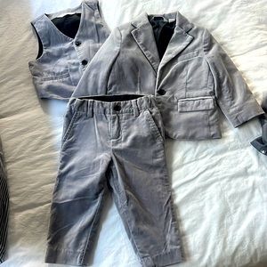 Janie and Jack x Rachel Zoe 3 piece velvet toddler set 18-24 mo